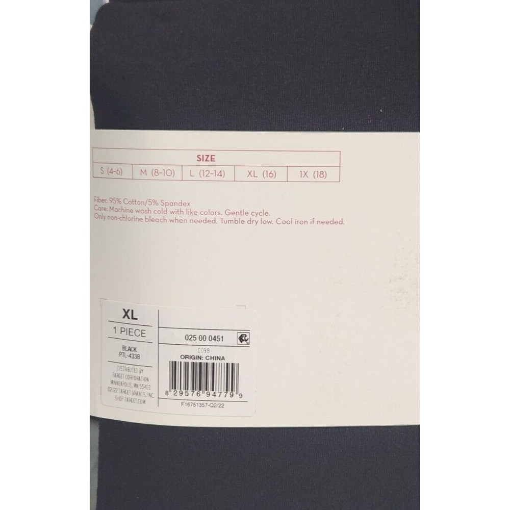 2 Pair Womens Xhilaration Capri Leggings XL Black Cotton Blend Workout - Picture 3 of 5